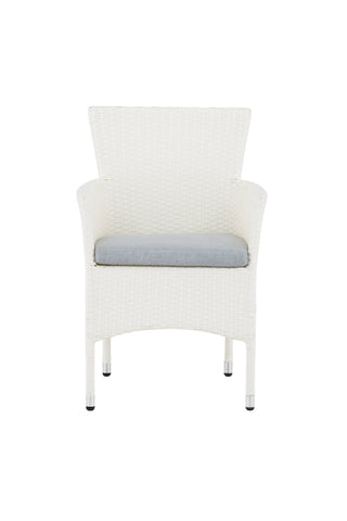Venture Home Malina Matstol 2-pack Alumnium - Vit / Wicker
