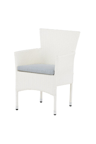 Venture Home Malina Matstol 2-pack Alumnium - Vit / Wicker