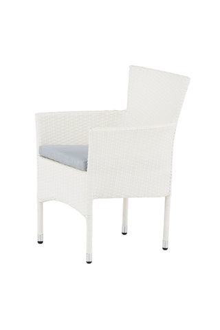 Venture Home Malina Matstol 2-pack Alumnium - Vit / Wicker