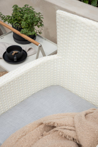 Venture Home Malina Matstol 2-pack Alumnium - Vit / Wicker