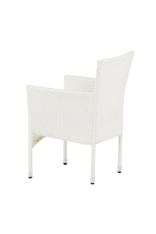 Venture Home Malina Matstol 2-pack Alumnium - Vit / Wicker