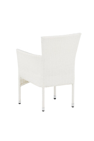 Venture Home Malina Matstol 2-pack Alumnium - Vit / Wicker