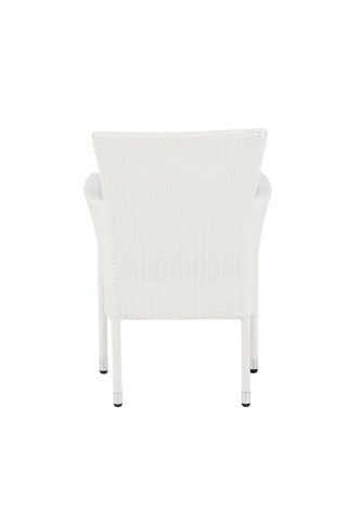 Venture Home Malina Matstol 2-pack Alumnium - Vit / Wicker