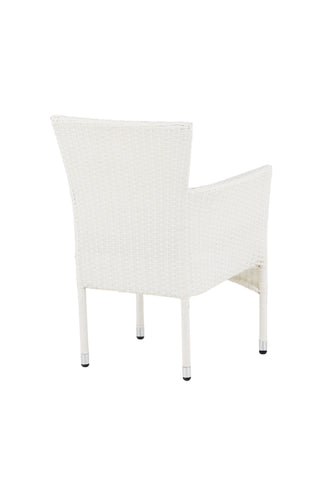 Venture Home Malina Matstol 2-pack Alumnium - Vit / Wicker