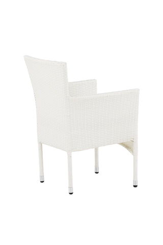Venture Home Malina Matstol 2-pack Alumnium - Vit / Wicker