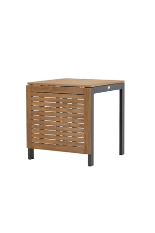 Venture Home Diego Cafetable Aluminium - Svart / Brun Aintwood - Rektangulär 70*70/130*