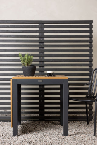 Venture Home Diego Cafetable Aluminium - Svart / Brun Aintwood - Rektangulär 70*70/130*