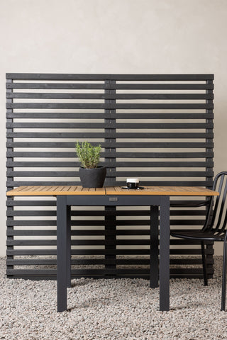 Venture Home Diego Cafetable Aluminium - Svart / Brun Aintwood - Rektangulär 70*70/130*