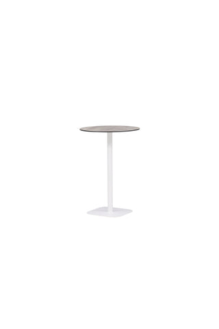Venture Home Milano Bartable Steel - Vit / Rund ø70