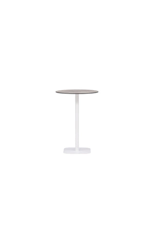 Venture Home Milano Bartable Steel - Vit / Rund ø70