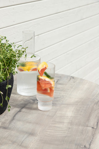 Venture Home Milano Bartable Steel - Vit / Rund ø70