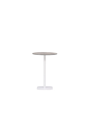 Venture Home Milano Bartable Steel - Vit / Rund ø70