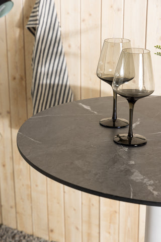 Venture Home Milano Bartable Steel - Vit / Rund ø70