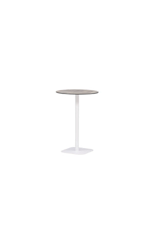 Venture Home Milano Bartable Steel - Vit / Rund ø70