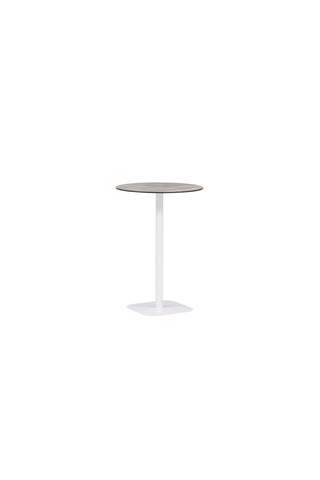 Venture Home Milano Bartable Steel - Vit / Rund ø70