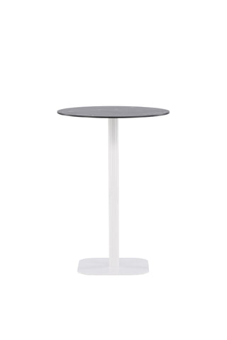Venture Home Milano Bartable Steel - Vit / Rund ø70