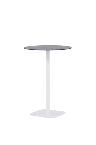 Venture Home Milano Bartable Steel - Vit / Rund ø70