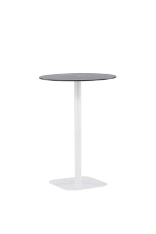Venture Home Milano Bartable Steel - Vit / Rund ø70