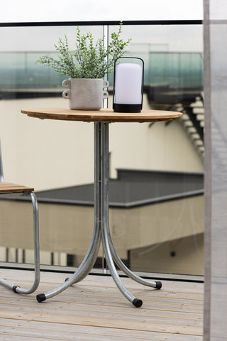 Venture Home Holmsund Cafetable Zink - Teak / Rund ø65