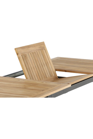 Panamabord 152/210 - Svart/Teak