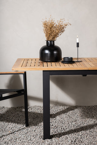 Panamabord 152/210 - Svart/Teak