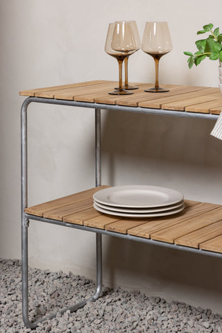 Venture Home Holmsund Sidobord Zink - Silver / Rektangulär 40*100*