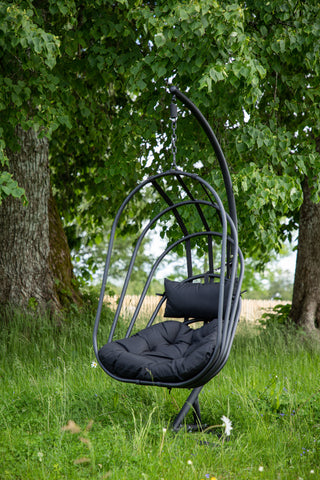 Venture Home Panay Hängstol Stål - Svart / Svart