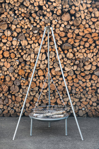 Venture Home Ukunda Firepit/Grill Steel - Silver