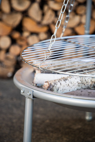 Venture Home Ukunda Firepit/Grill Steel - Silver
