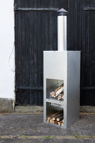 Venture Home Makarima Firepit Steel - Silver