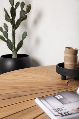 Venture Home Mexico Bord ø 140 - Svart/Teak