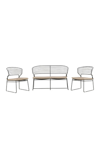 Venture Home Milano Loungeset Aluminium - Svart / Sand