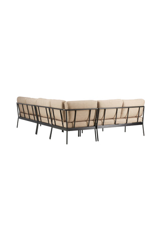 Venture Home Pehnna Corner Loungeset Stål - Svart / Sand