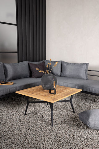 Venture Home Mexico Hörnsoffa - Svart Alu / Teak