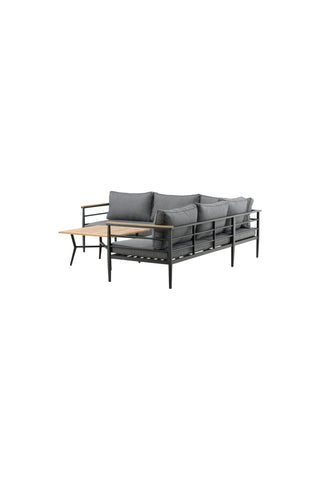 Venture Home Mexico Hörnsoffa - Svart Alu / Teak