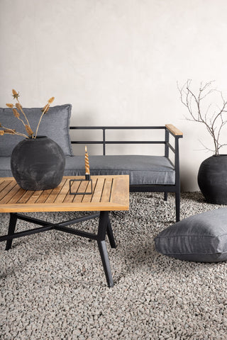 Venture Home Mexico Hörnsoffa - Svart Alu / Teak