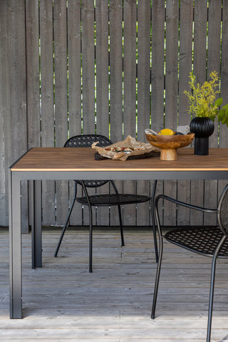 Venture Home Break Matbord Alumnium - Svart / Natur rektangulär 90*150*