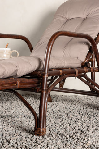 Venture Home Nella Solsäng Rotting - Mörk valnöt / Beige