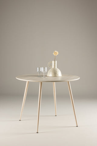 Venture Home Plaza Matbord ⌀100 - Whitewash /