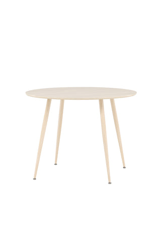 Venture Home Plaza Matbord ⌀100 - Whitewash /