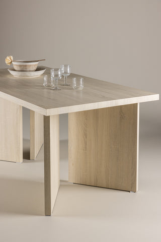 Vind Bassholmen Matbord 90x180 cm - Whitewash /