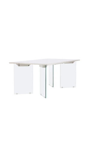 Venture Home Ester Matbord 100x180 cm - Glas / Concretelook
