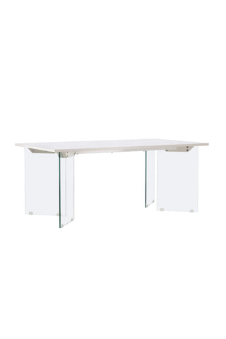 Venture Home Ester Matbord 100x180 cm - Glas / Concretelook