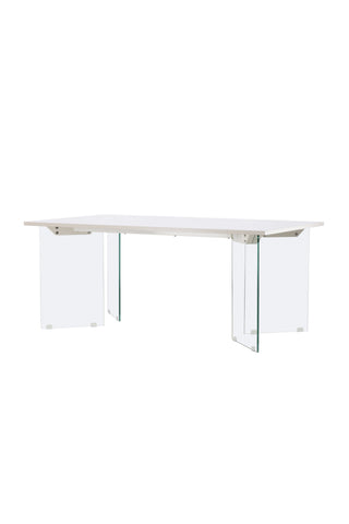 Venture Home Ester Matbord 100x180 cm - Glas / Concretelook
