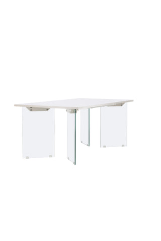 Venture Home Ester Matbord 100x180 cm - Glas / Concretelook