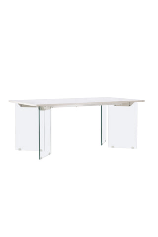 Venture Home Ester Matbord 100x180 cm - Glas / Concretelook