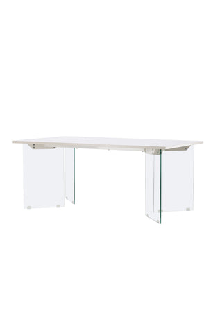 Venture Home Ester Matbord 100x180 cm - Glas / Concretelook
