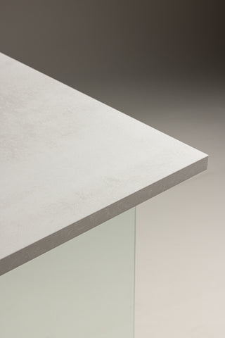 Venture Home Ester Matbord 100x180 cm - Glas / Concretelook