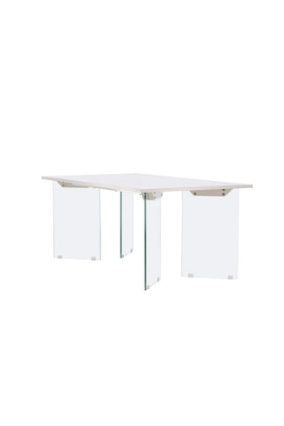Venture Home Ester Matbord 100x180 cm - Glas / Concretelook