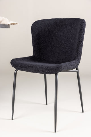 Venture Home Modesto Matstol 2-pack - Svart / Svart Teddy
